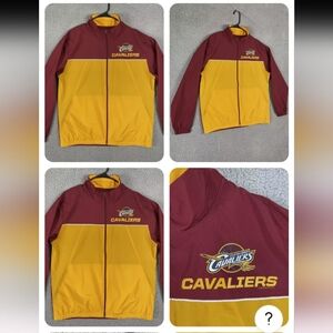 NBA Cleveland Cavaliers Basketball Full Zip Windbreaker Warmup Jacket Size XL